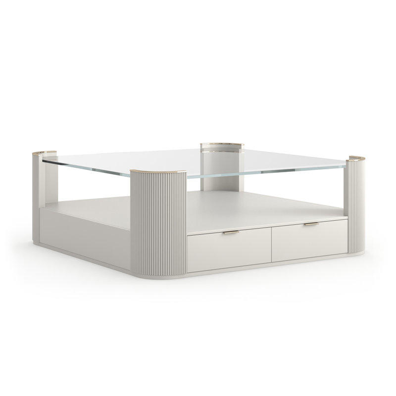 Love Glass Top Single Coffee Table