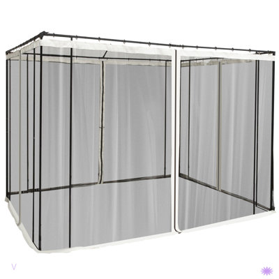 Replacement Mesh Sidewall Netting For Patio Gazebos And Canopy Tents With Zippers (Sidewall Only)