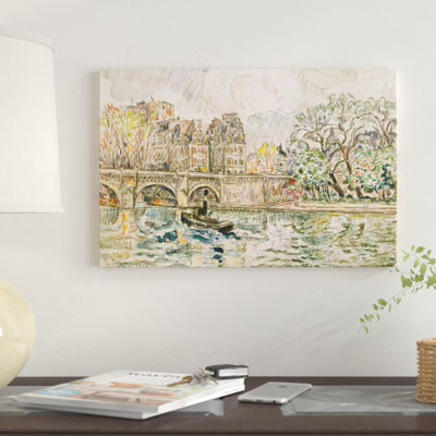 «Paris le Place Dauphine», impression sur toile