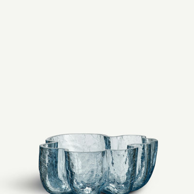 Crackle Handmade Circular Glass Decorative Bowl 1