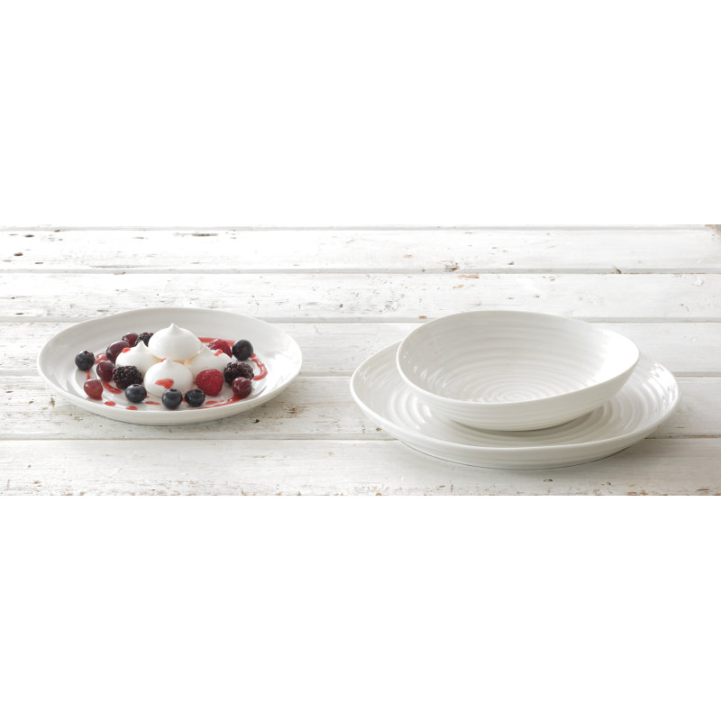 Portmeirion Sophie Conran White 12-Pc Set Coupe Shape