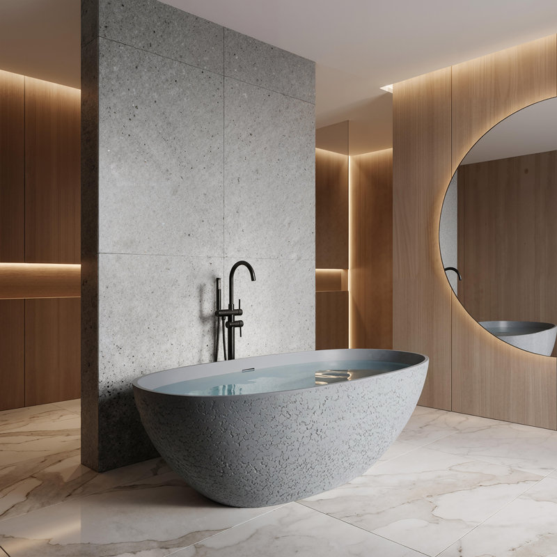 67" Solid Surface Freestanding Bathtub