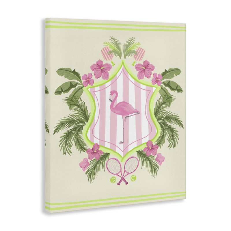  «Palm Beach Flamingo Emblem» par Kate Eldridge, H 30 po x l 24 po