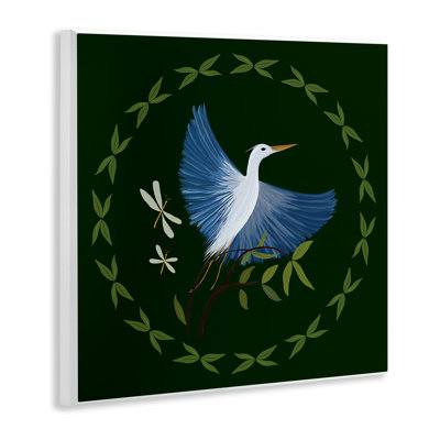  «Heron & Dragonflies Wreath» par Michelle Ingari Designs