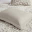 Couette King de couleur taupe, 100 % coton avec broderie chenille fascinante et rembourrage taupe.