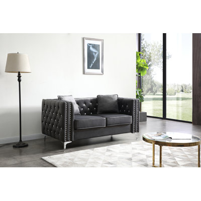Causeuse contemporaine stylisée grise