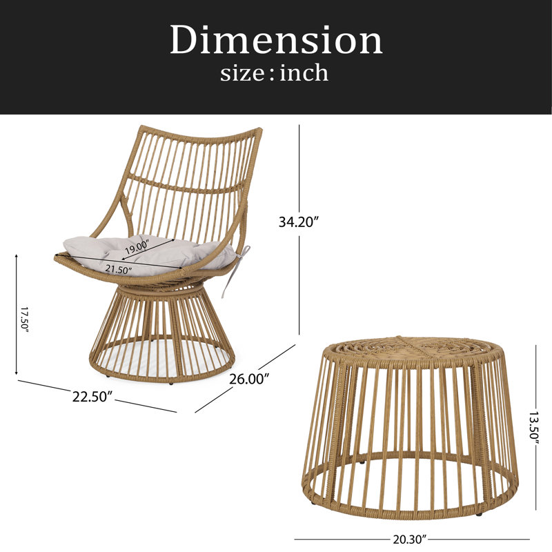 CHAIR & SIDE TABLE