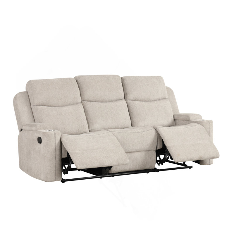 Light Gray Chenille Motion Sofa
