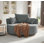 Chaise pivotante 360 ° avec 3 coussins amovibles