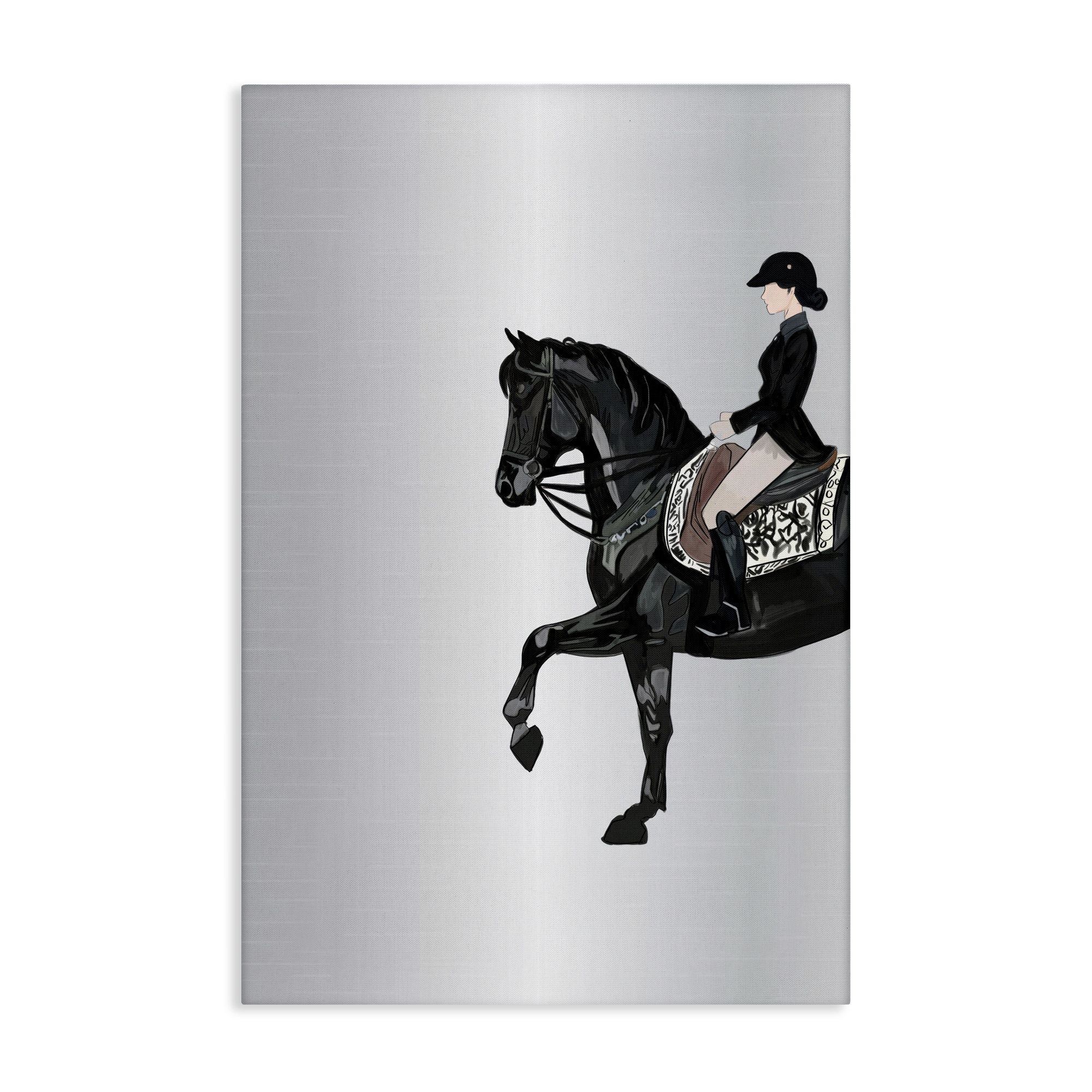 Silver Rider Backround Union Rustic Silver Rider Jockey Canvas Wall Art by Amelia Noyes | Wayfair