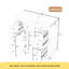 Ensemble de meuble-lavabo 36 po avec lavabo, une armoire et six tiroirs, panneau en bois massif et panneau de fibres à densité moyenne, gris-116351175