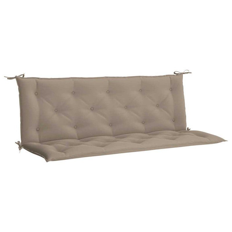 Water Repellent Outdoor Seat / Back Cushion, 19.7"" x  59.1", Taupe