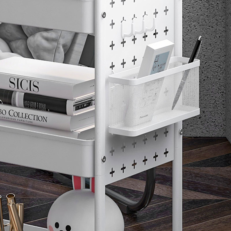 Aroosha 75cm H x 53.5cm W Utility Cart with Wheels, White