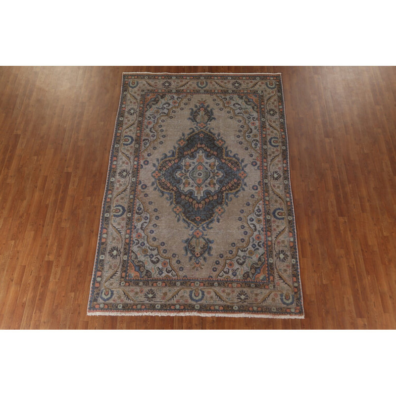 Tapis traditionnel brun sur-teint 6 x 10