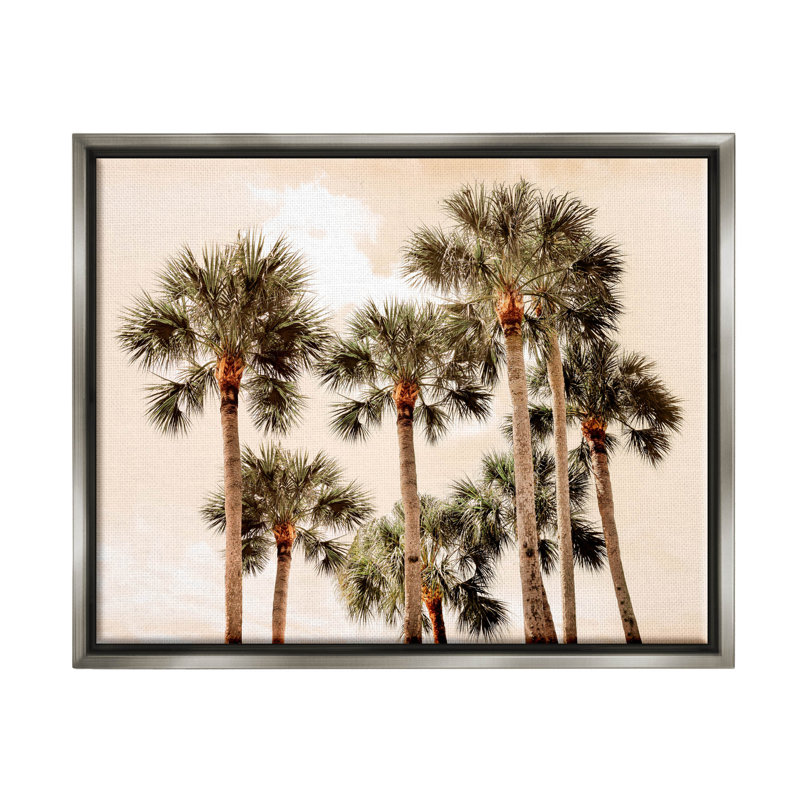 «Summer Palm Trees», art mural sur toile flottante par Natalie Carpentieri, H 25 po x l 31 po x P 1,7 po