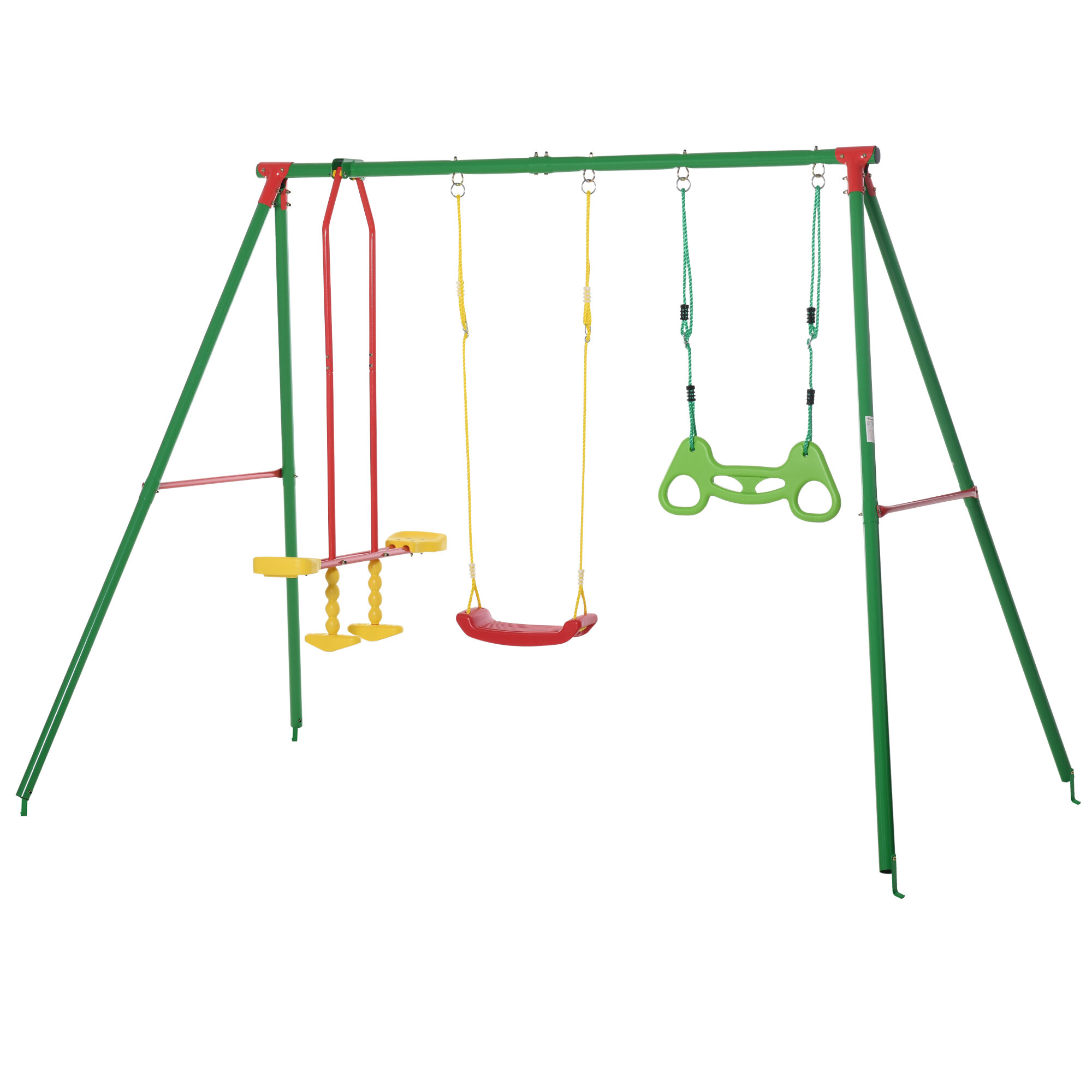Outsunny Metal Swing Set with 1 Swing(s)