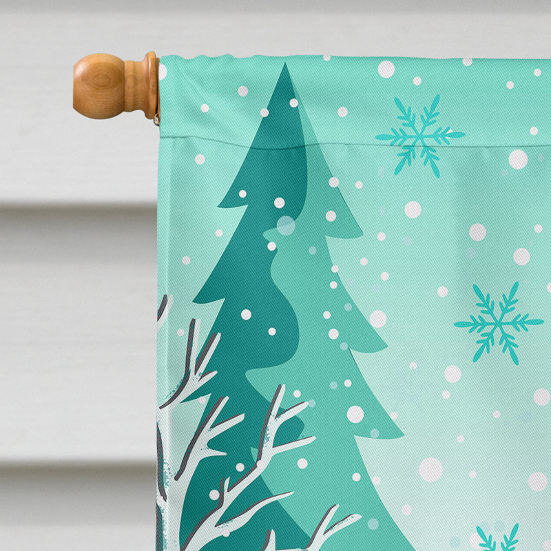 Drapeau de maison 40 po x 28 po Shiraz Merry Christmas Dachshund