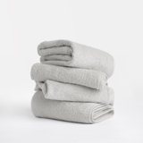 Ensemble de 4 serviettes à main 100% coton ultra moelleux et absorbant