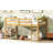 Twin Solid Rubber Wood Loft Bed, Natural, , Strengthened Slats, Low - Height, Spacious Under Bed Storage, Contemporary Decor Theme Height Design, Classic Color Scheme-353230455