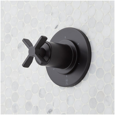 Vassor In-Wall Shower Diverter Trim and 1/2" Rough-In Valve - Brushed Nickel