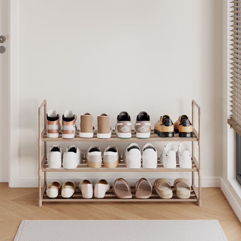 9 - Pair Shoe Rack, Brun