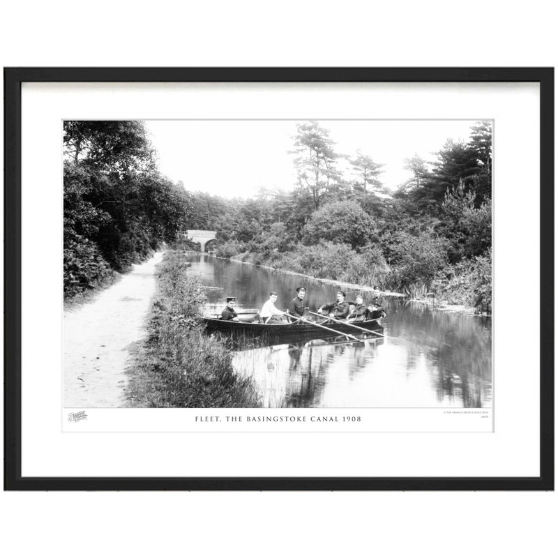 Fleet, The Basingstoke Canal 1908 by Francis Frith - Single Picture Frame Print, 45cm H x 60cm W x 2.3cm D