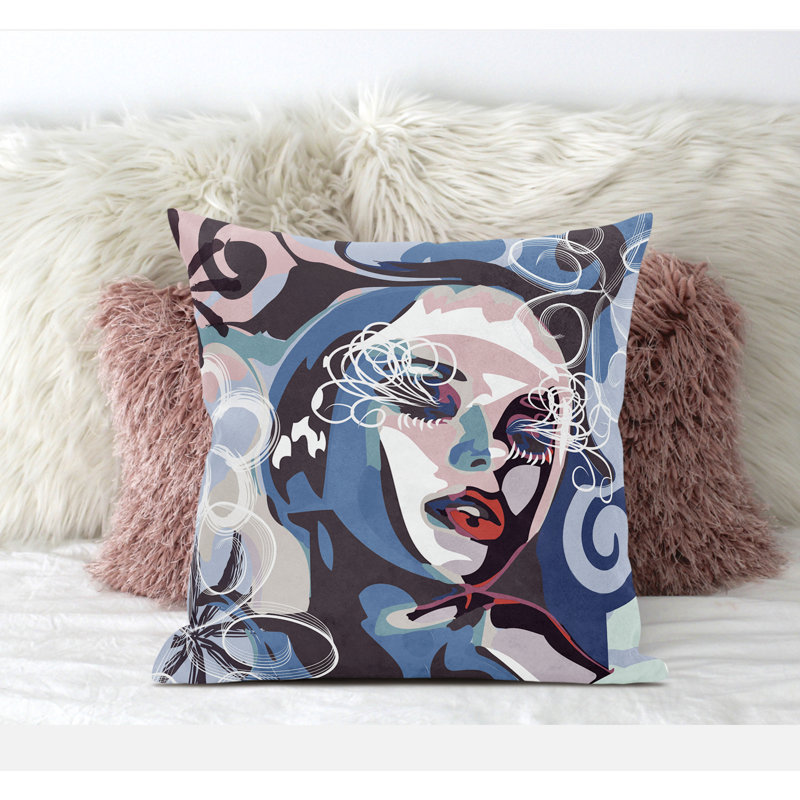 Outdoor Reversible Throw Pillow, 20" H x 20" W