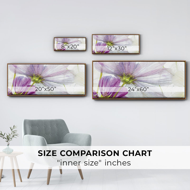 «Frozen Floral I», toile encadrée, H 8 po x l 20 po