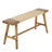 Cole And Grey Wood Handmade Traditional Bench With Rope Wrapped Seat