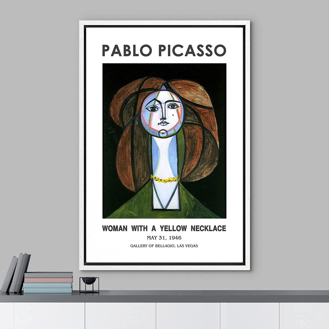 Classical Artwork " Woman With Yellow Necklace " by Pablo Picasso IDEA4WALL 