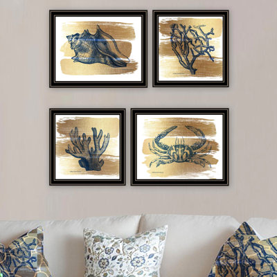 Art mural de salon - collection Gold Sea. 4. Fabriqué en. 18 x 1 x 14 po, 8 lb La collection Barn rehausse l'esthétique de votre maison. 4 pièces. Magnifique