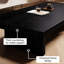 Table basse noire en bois massif-1103329528