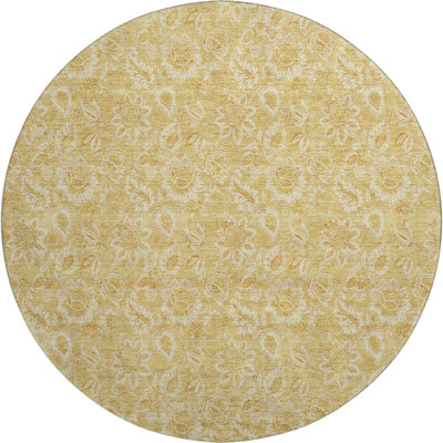 Premium Machine Washable Addington Gold Rug