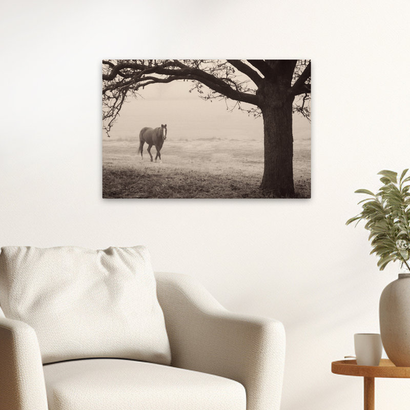 Cheval brumeux contemporain et moderne I, H 24 po x l 16 po