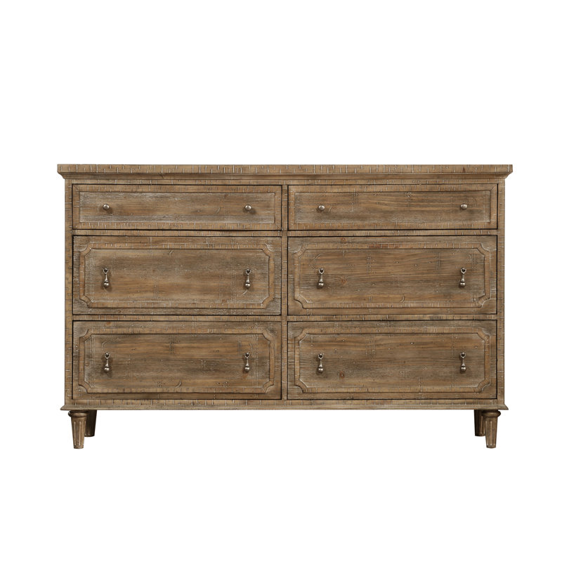 Commode 6 tiroirs brune