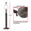 Lampe de table en marbre Quasar 31 pouces, grand luminaire d'appoint en pierre gris foncé