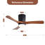 42-Inch Matte White Ceiling Fan With DC Motor, Dimmable LED Light, Timer & Memory For Living Room & Bedroom-1289555994-1289555992