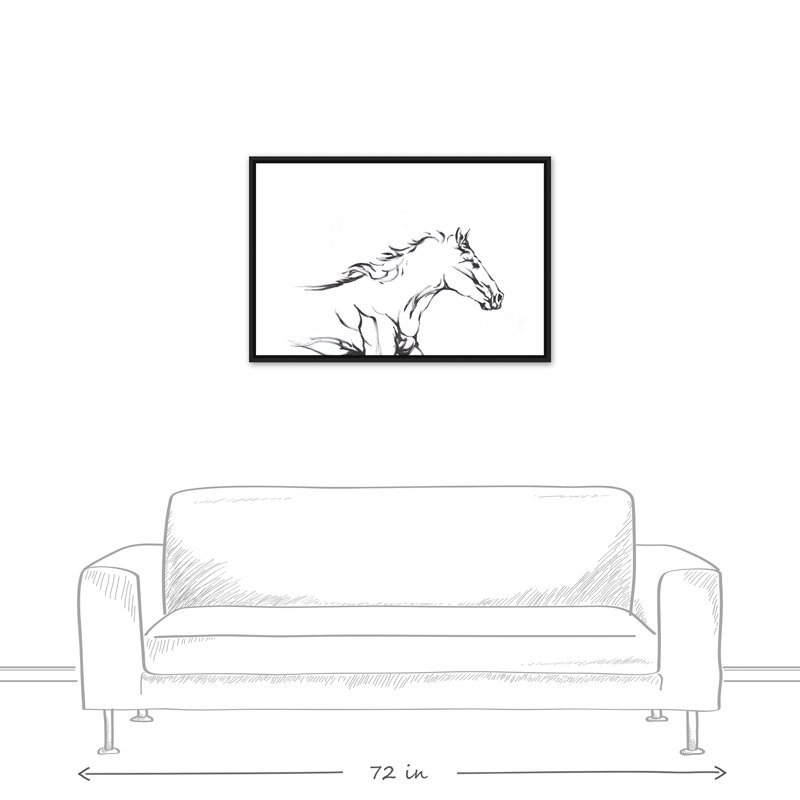 " Racing Horse Sketch " Print