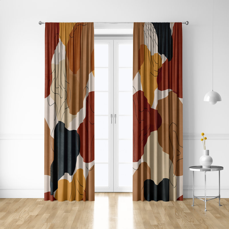 Semi Sheer Curtain Pair, 40" W x 52" L
