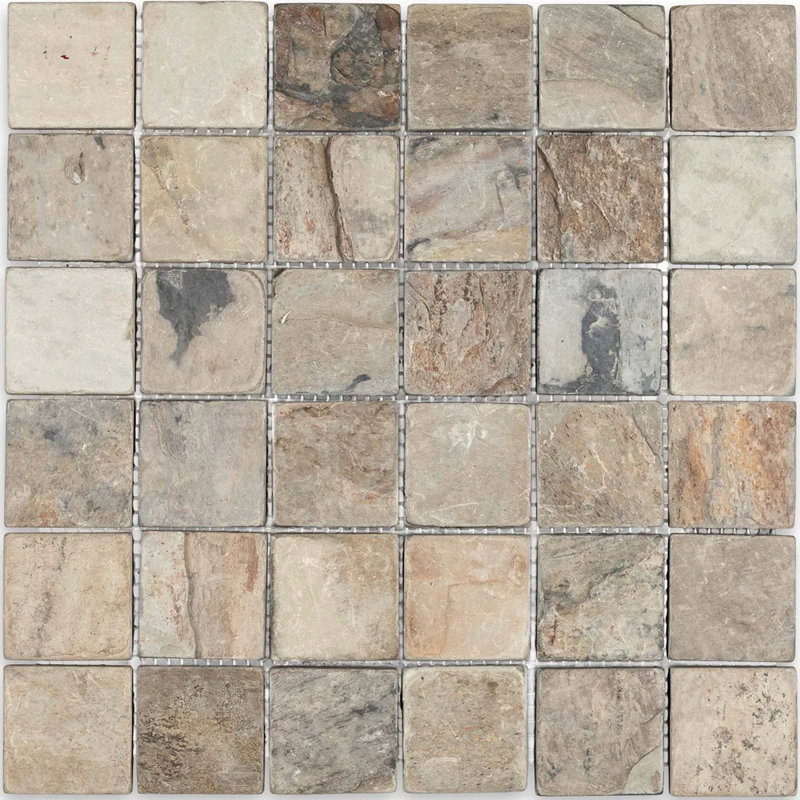 Rustic Amber Slate Mosaic Wall and Floor Tile