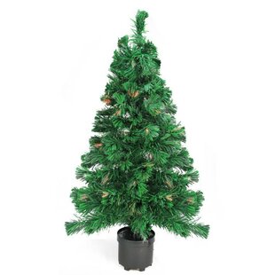 4' Pre-Lit Color Changing Fiber Optic Artificial Christmas Tree with  Snowflakes