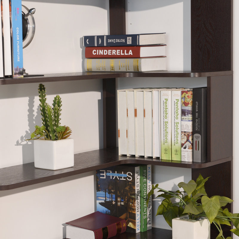 Bibliothèque d'angle pour le salon, Rouge sang de bœuf