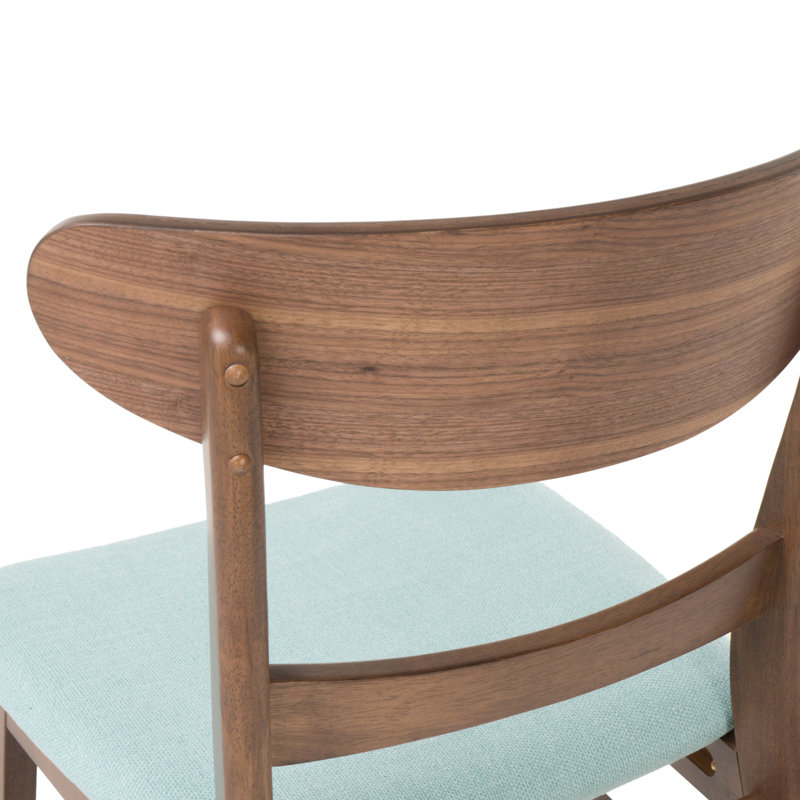 6 - Person Four Leg Dining Set, Walnut, Mint