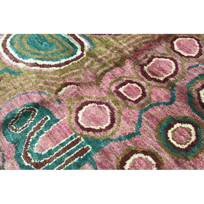 Hand-Knotted High-Quality Pink Area Rug