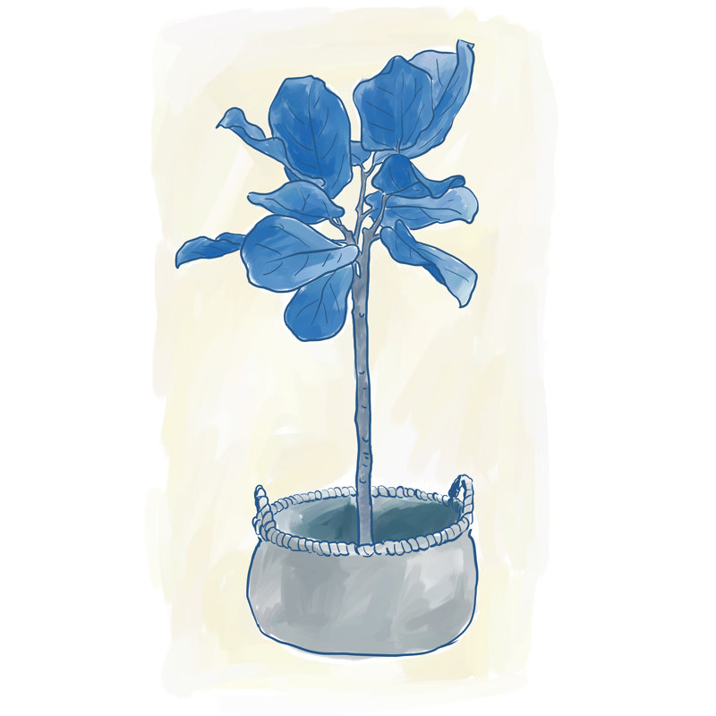 Potted Tree - Wrapped Canvas Painting, 91cm H x 61cm W x 3.8cm D