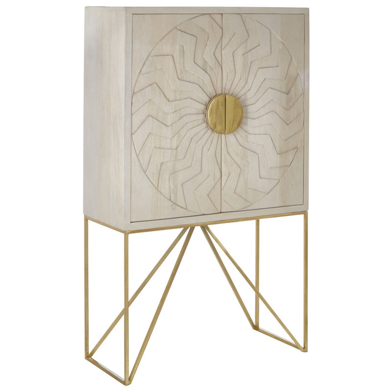 Utsav 89cm Solid Wood Sideboard