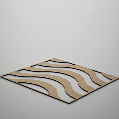 Panneaux muraux décoratifs en bois Parker, grand, l 23 3/8 po x H 23 3/8 po x T 3/8 po, chêne blanc