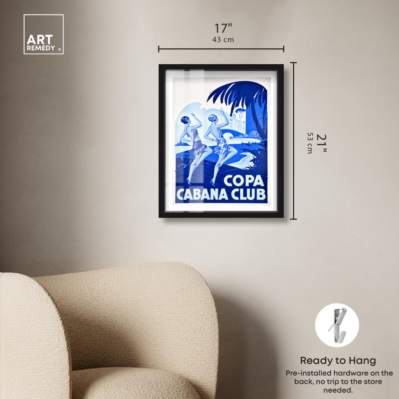 «Flapper Fantasy Shadowbox Print» par Art Remedy, H 21 po x l 17 po, Noir