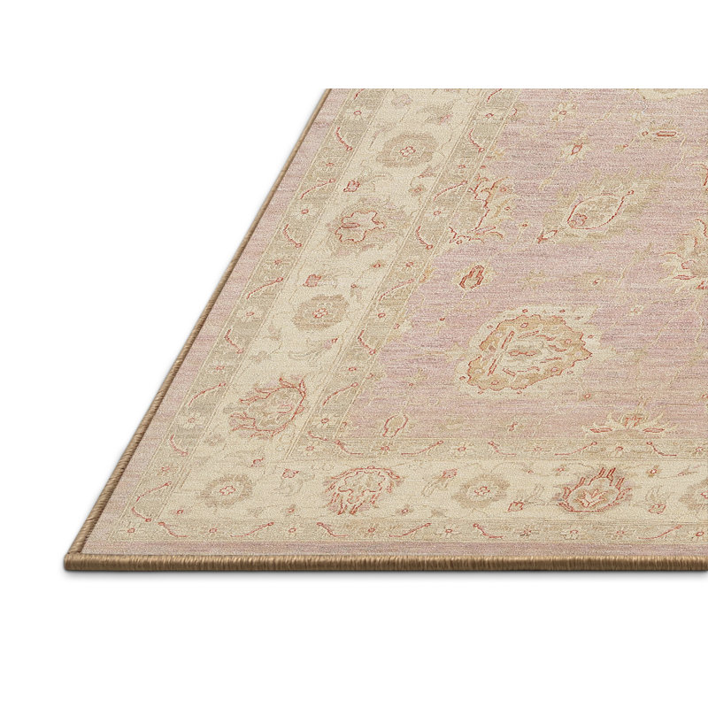 Tapis traditionnel violet / beige Guarascio, Rectangle 2 pi x 5 pi