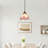 Vintage Flower-shaped Glass Pendant Light, E26 Bulb, Antique Bronze